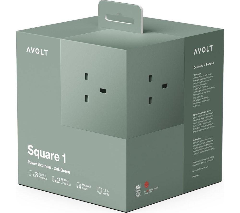 AVOLT Square 1 Power Cube 5-Socket Extension Lead - 1.8 m image number 2 of 6