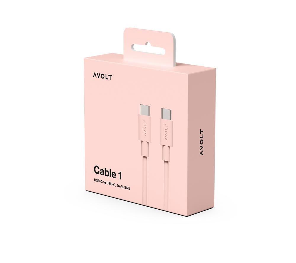 AVOLT Cable 1 USB Type-C 2 m - New Pink image number 2 of 2