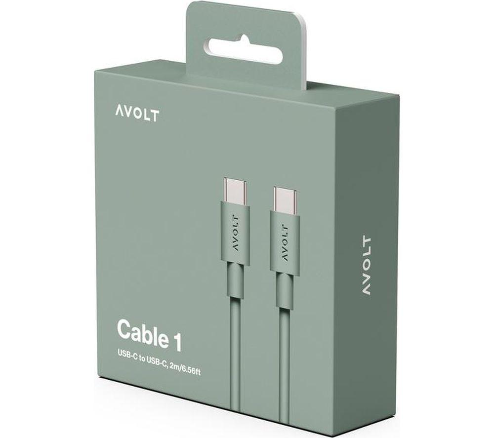 AVOLT Cable 1 USB Type-C 2 m - Oak Green image number 2 of 3