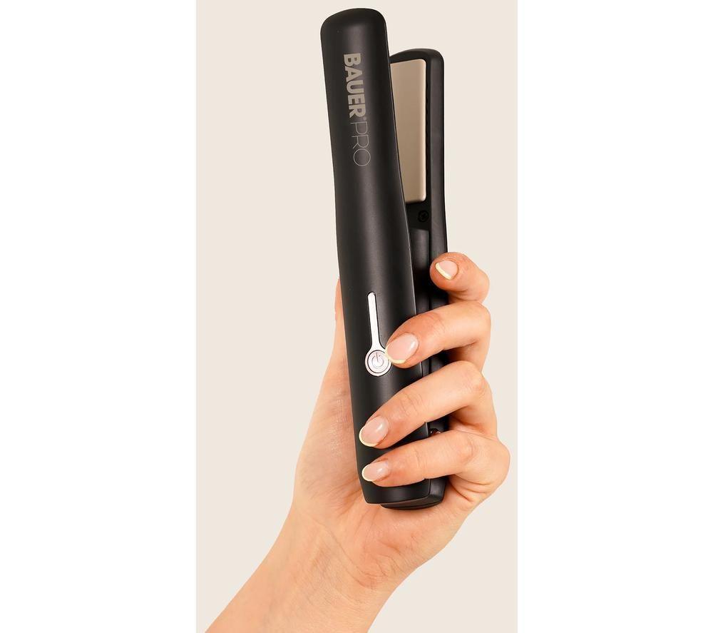 BAUER Pro 2-in-1 Cordless Hair Straightener & Curler - Black image number 6 of 6