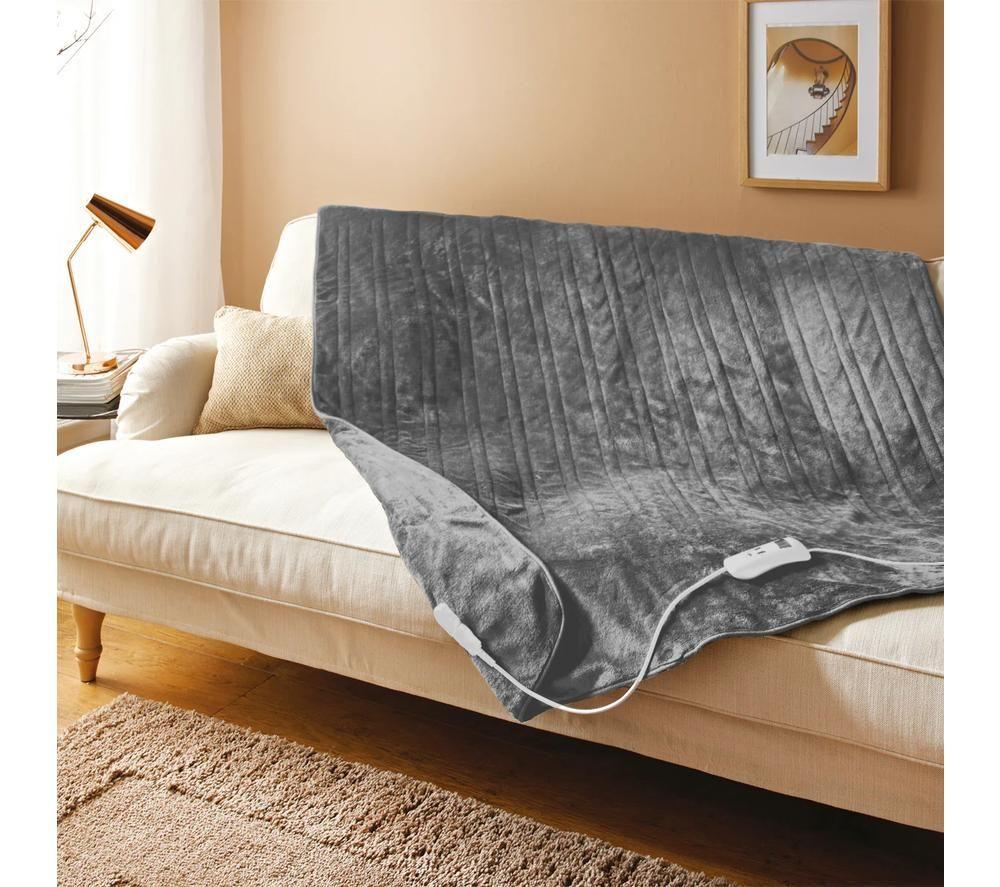 BAUER 39049 Heated Throw - Grey image number 3 of 6