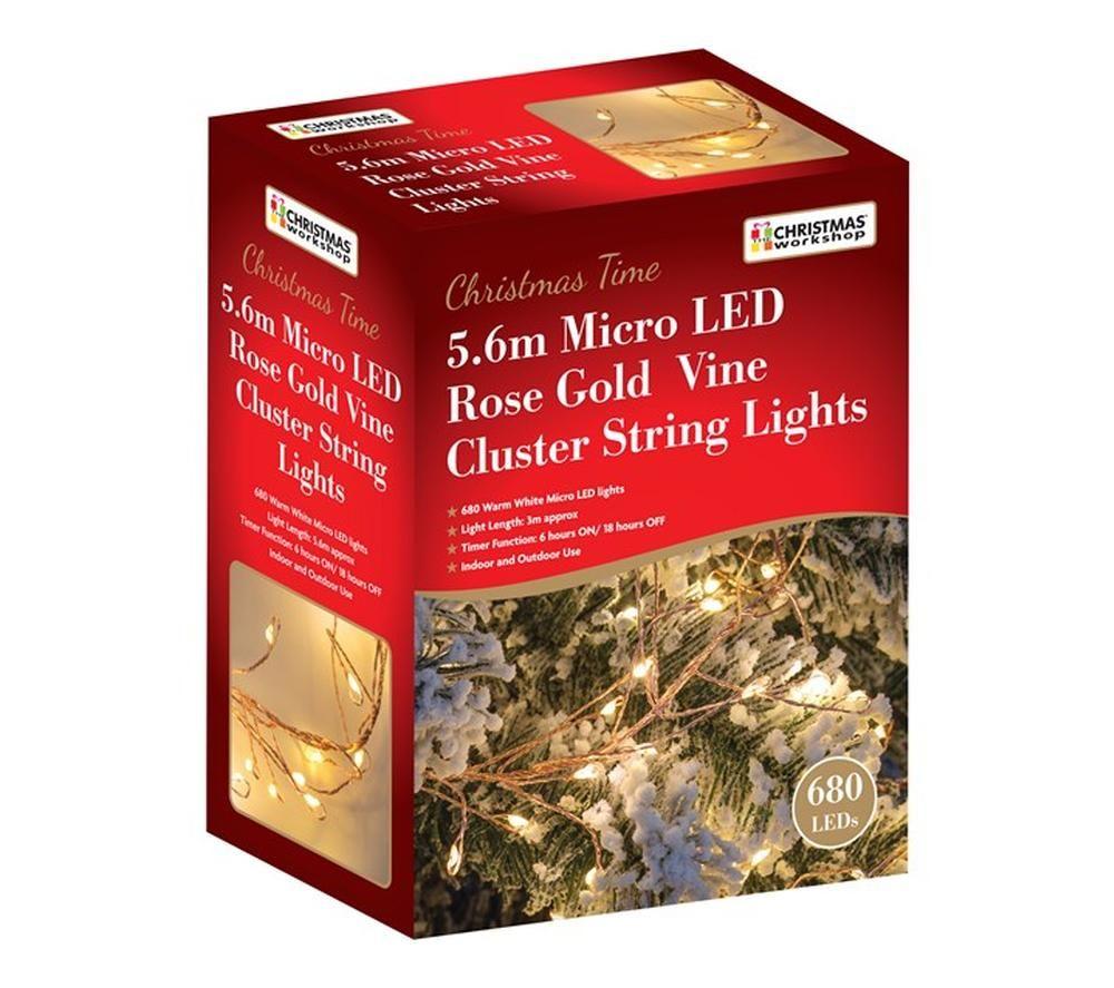 CHRISTMAS WORKSHOP 71759 LED Rose Gold Cluster String Lights - 8 m image number 7 of 7