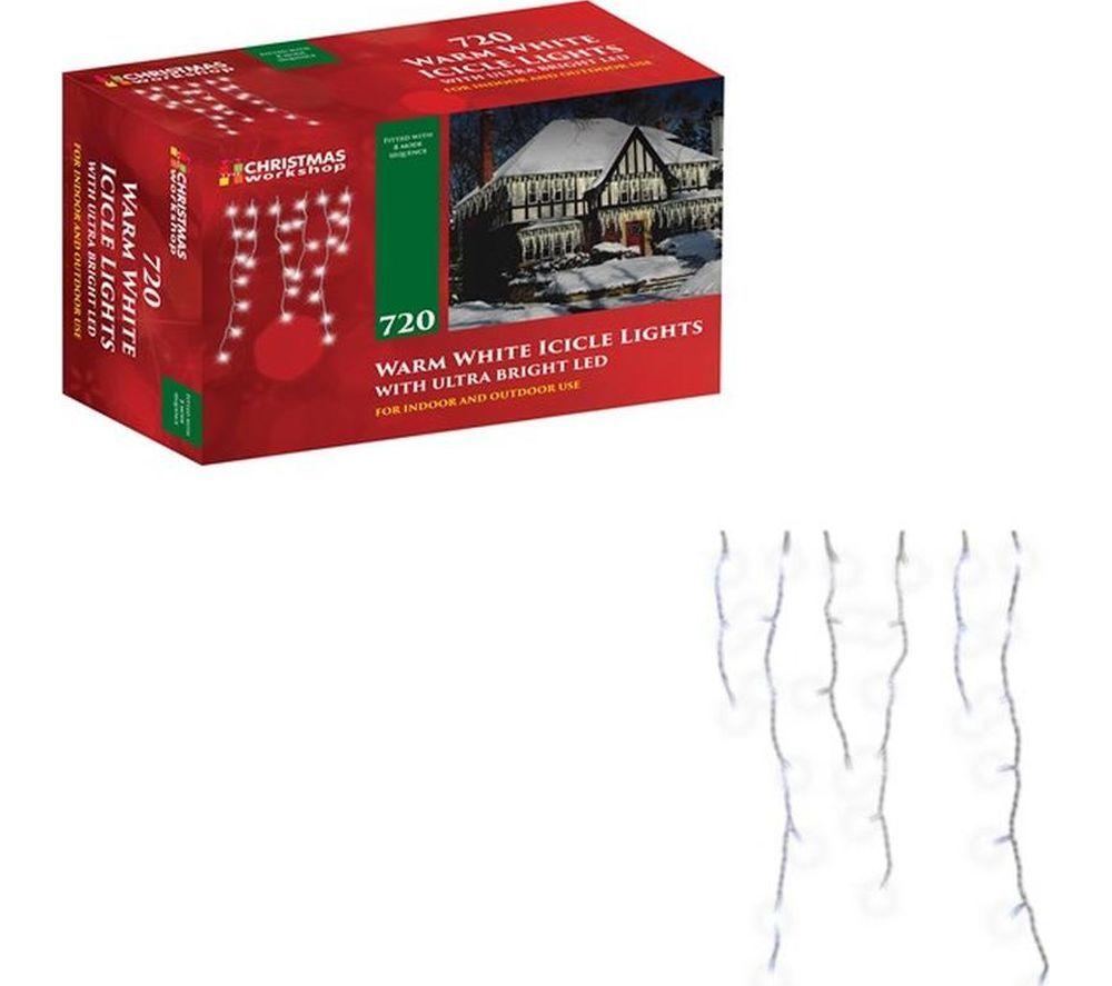 Christmas Workshop 720 LED Icicle Chaser Lights - Warm White - Image 7