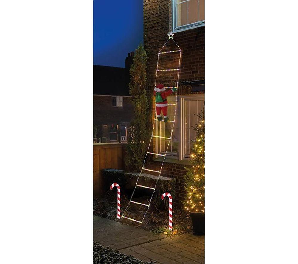 CHRISTMAS WORKSHOP 71899 Santa on Ladder Lights - 3 m, White image number 3 of 3