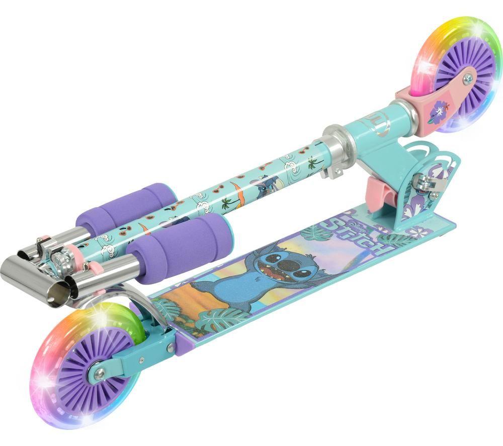 MOVE Deluxe Stitch Kids Folding Kick Scooter - Blue & Purple image number 2 of 7