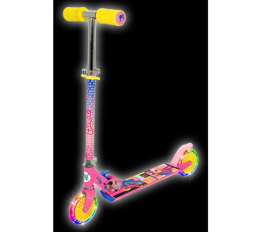MOVE Barbie Folding Kick Scooter - Pink & Yellow image number 7 of 8