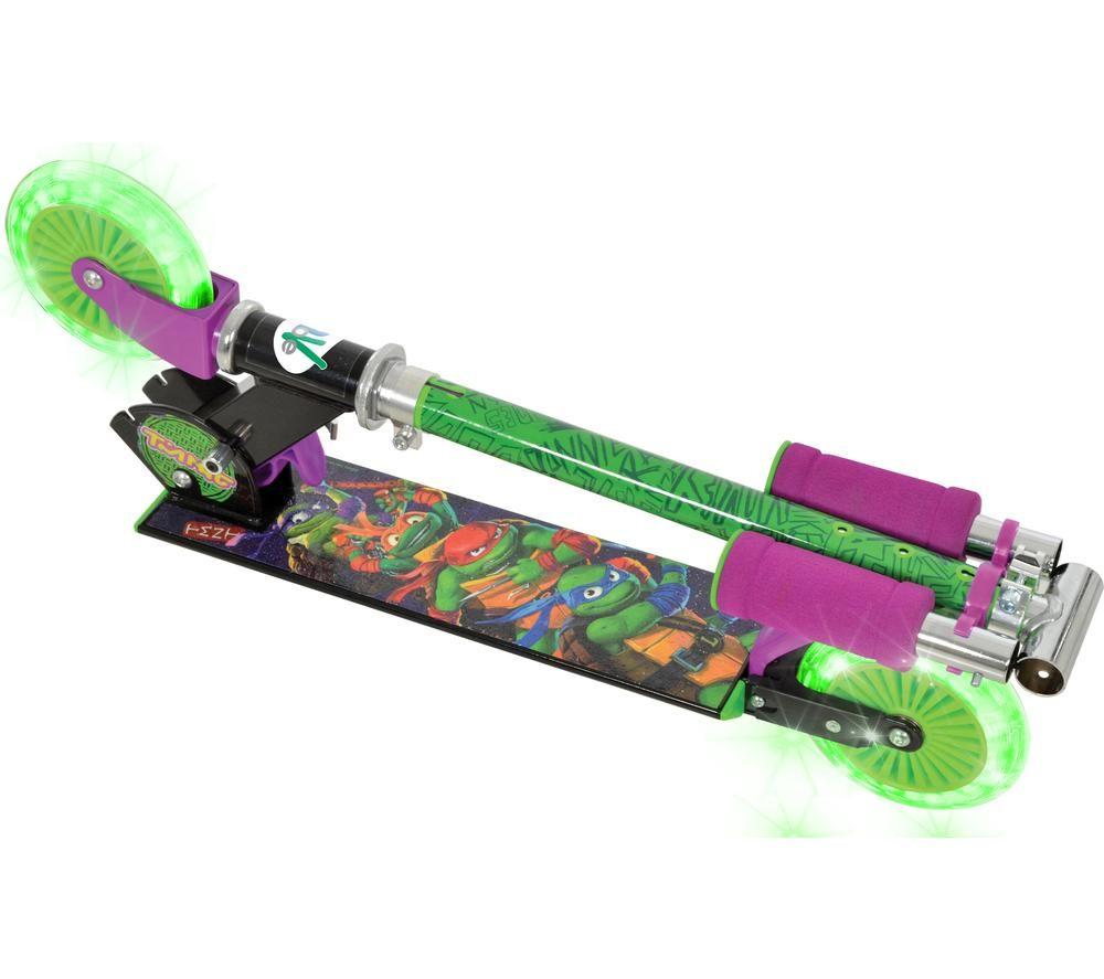 MOVE Teenage Ninja Turtles Kids Folding Kick Scooter - Purple & Green image number 4 of 8