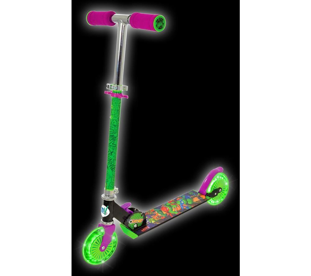 MOVE Teenage Ninja Turtles Kids Folding Kick Scooter - Purple & Green image number 7 of 8
