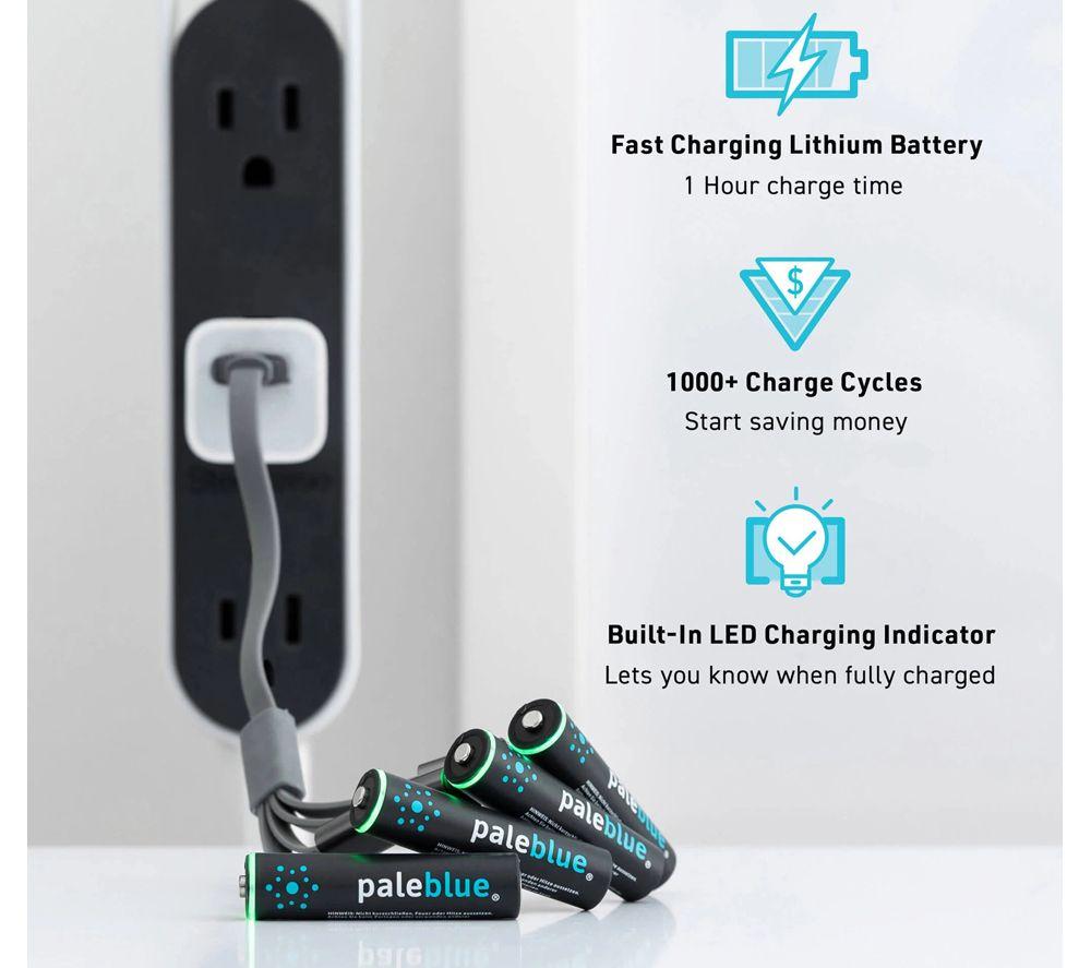 PALEBLUE PB-HK2-C USB-C Rechargeable AA Batteries - Pack of 12 image number 5 of 9