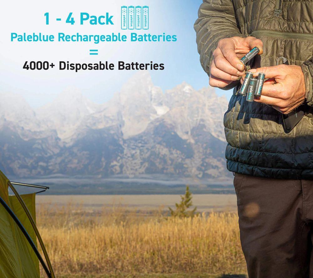 PALEBLUE PB-HK2-C USB-C Rechargeable AA Batteries - Pack of 12 image number 7 of 9