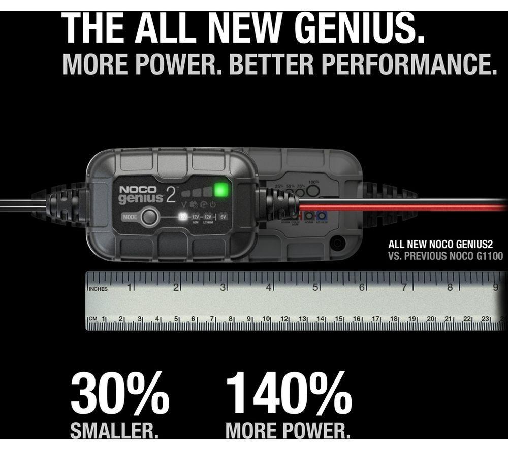 NOCO Genius 2 6V/12V 2A Smart Battery Charger - Black image number 7 of 7