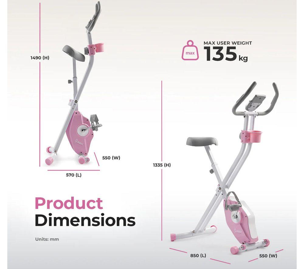 SUNNY HEALTH X-Bike Smart Bluetooth Exercise Bike - Pink image number 7 of 7