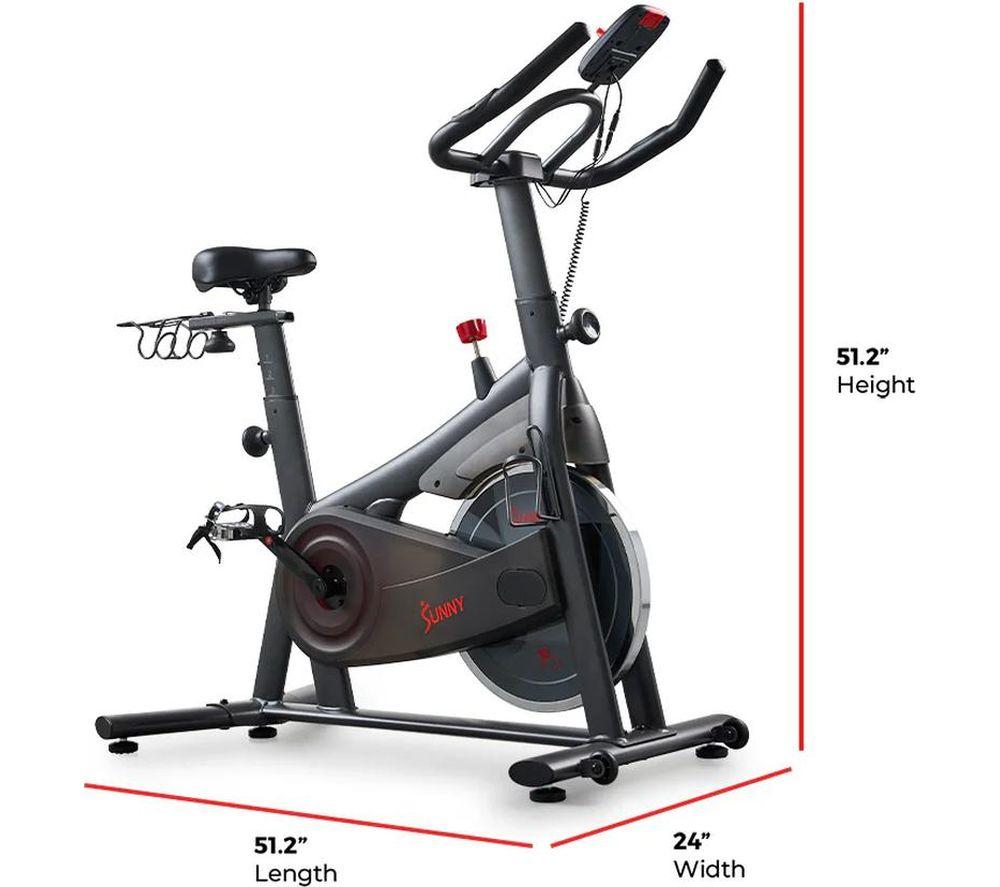 SUNNY HEALTH Active 200 Smart Plus Bluetooth Magnetic Cycling Exercise Bike - Black image number 2 of 6