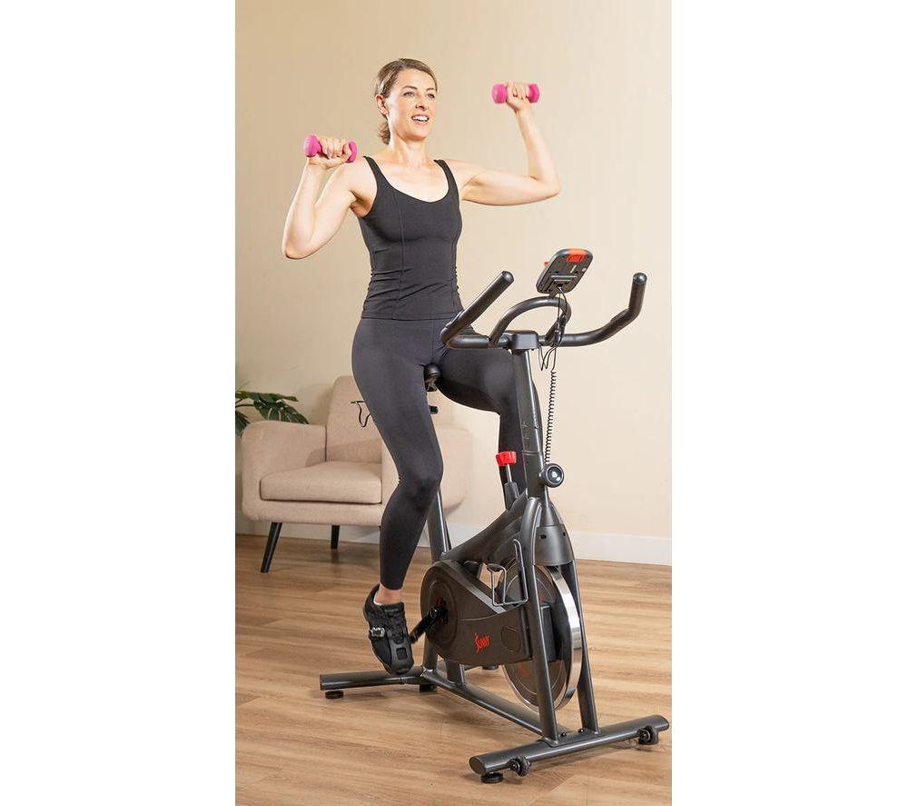 SUNNY HEALTH Active 200 Smart Plus Bluetooth Magnetic Cycling Exercise Bike - Black image number 6 of 6