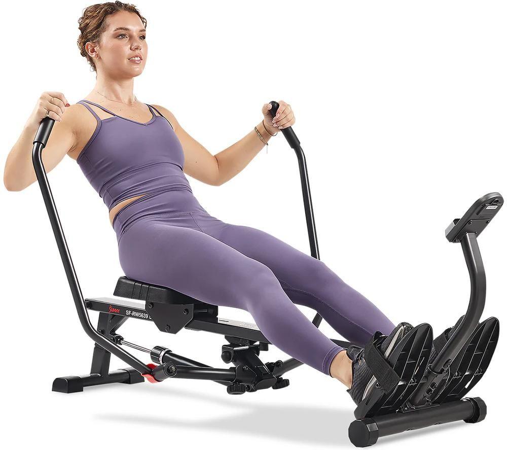 SUNNY HEALTH Smart Compact Full Motion Rowing Machine - Black image number 3 of 3