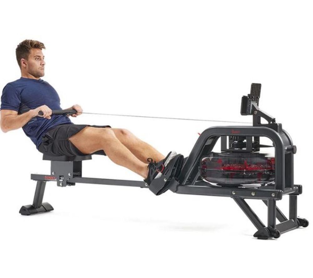 SUNNY HEALTH Obsidian Surge Smart Water Rowing Machine - Black image number 5 of 5