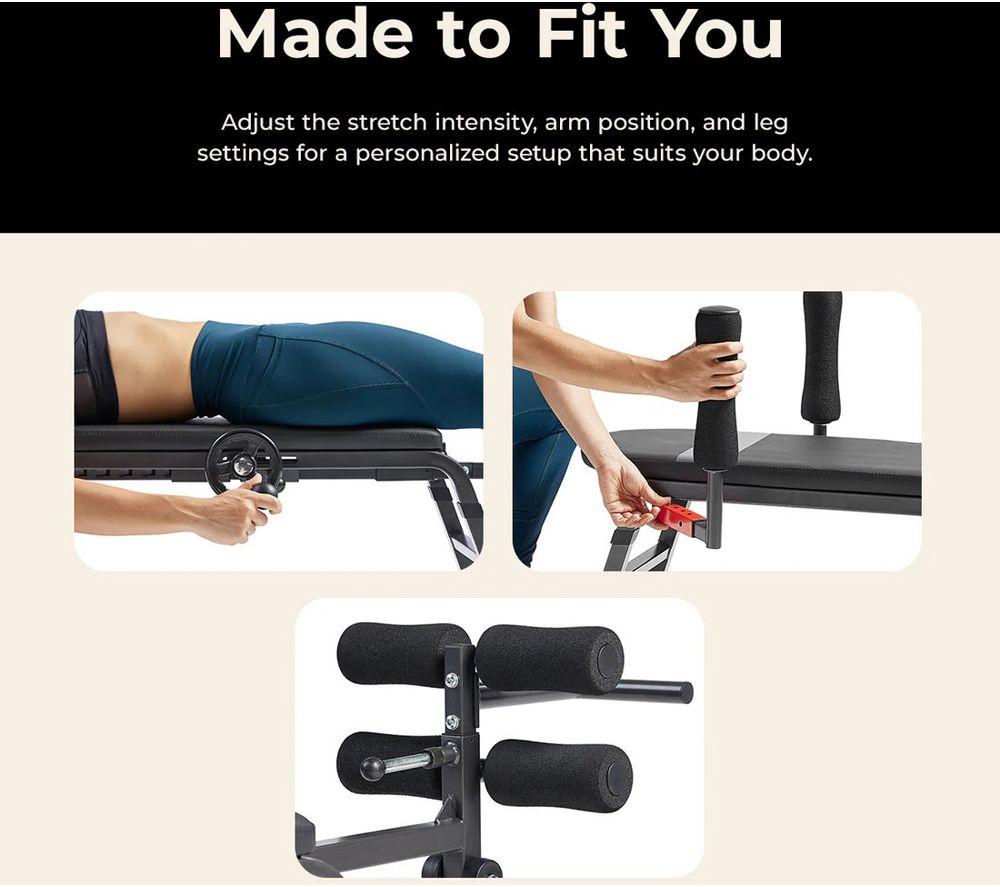 SUNNY HEALTH Decompression Bench - Black image number 3 of 8