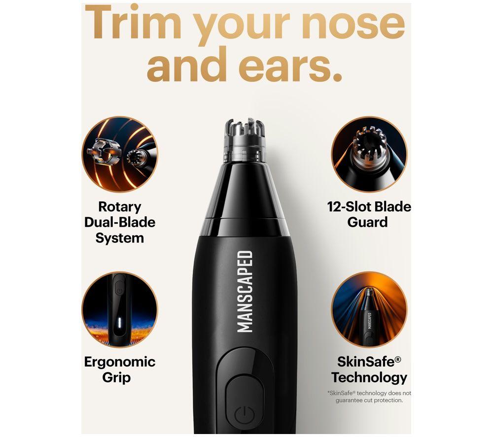 MANSCAPED The Weed Whacker 3.0 Plus Wet & Dry Nose & Ear Hair Trimmer - Black image number 2 of 7