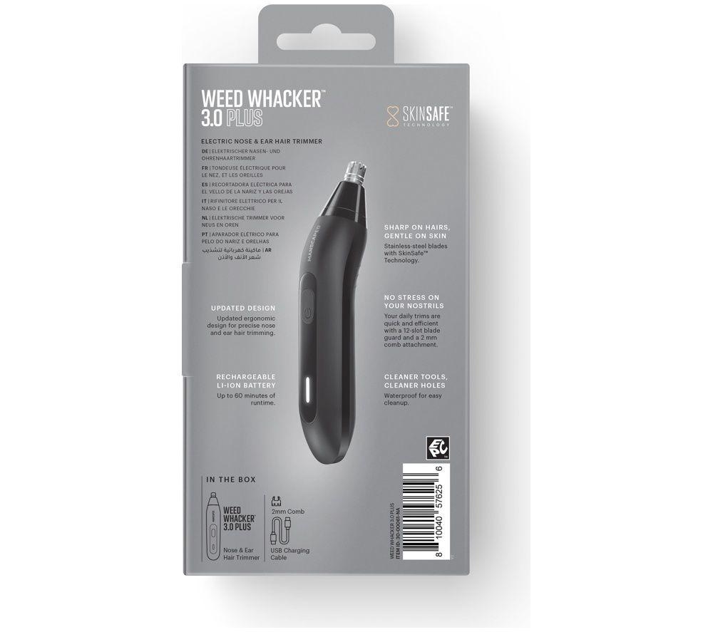 MANSCAPED The Weed Whacker 3.0 Plus Wet & Dry Nose & Ear Hair Trimmer - Black image number 4 of 7