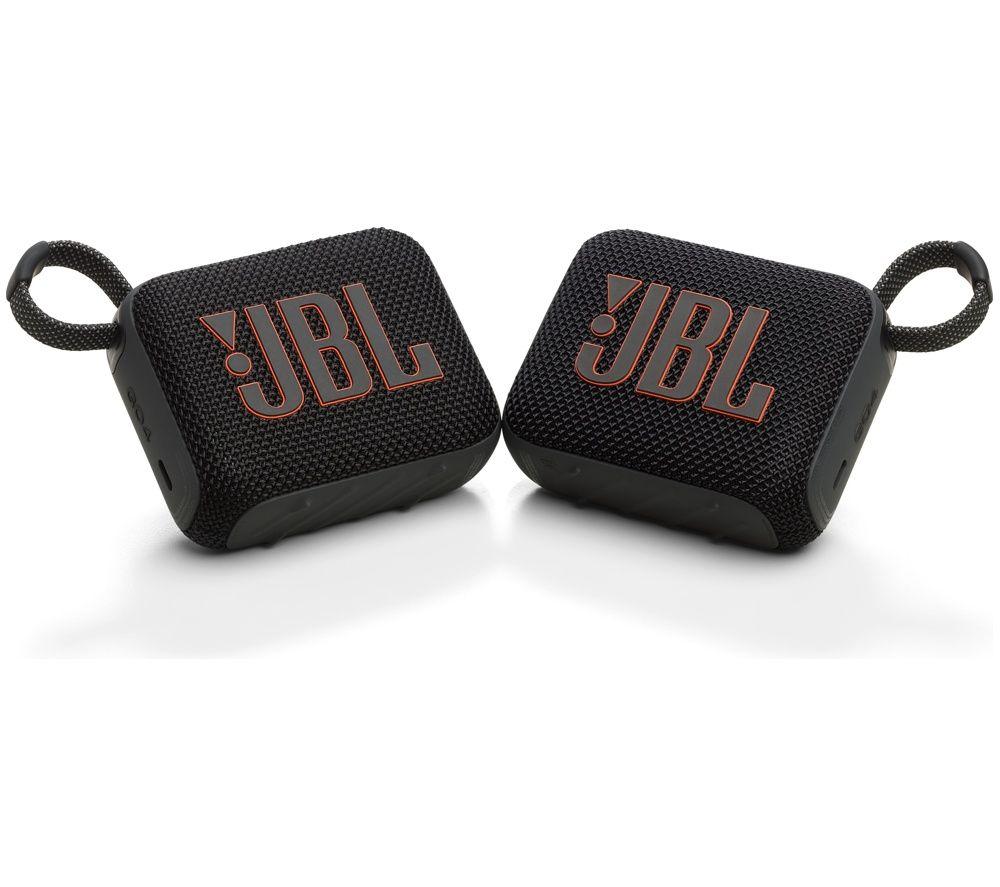 JBL Go 4 Duo Portable Bluetooth Speaker Bundle - Black image number 2 of 3