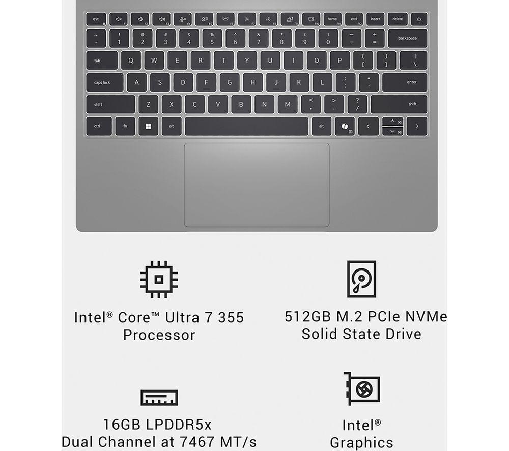 DELL XPS 13 13.4" Laptop - Intel&reg; Core&trade; 7, 512 GB SSD, Silver image number 7 of 19