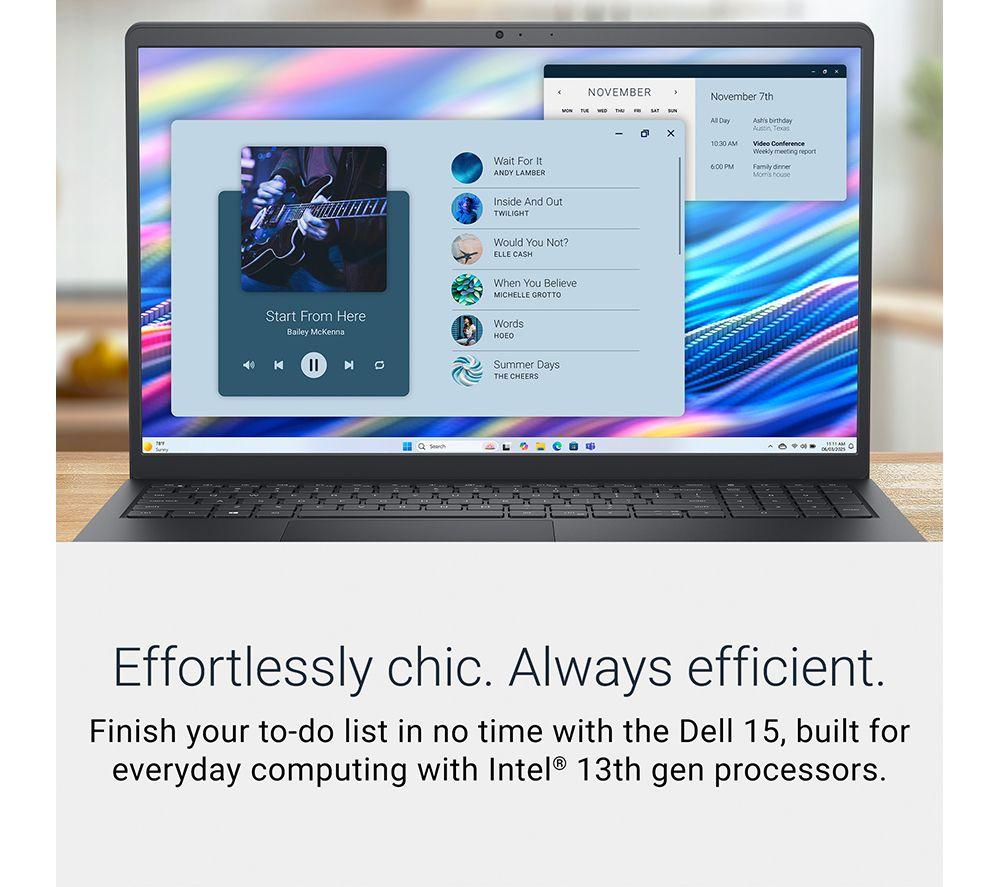 DELL 15 DC15250 15.6" Laptop - Intel&reg; Core&trade; i7, 512 GB SSD, Black image number 3 of 13