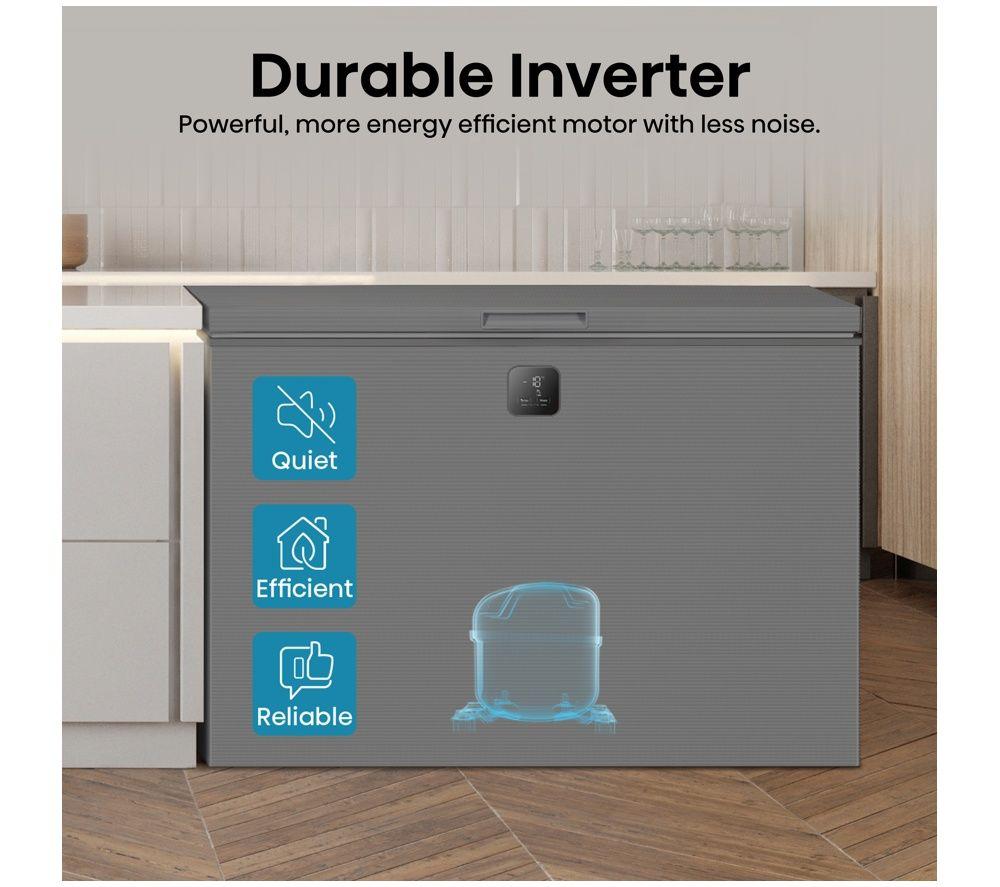 HISENSE FT280WN3SGD Chest Freezer - Grey image number 7 of 7