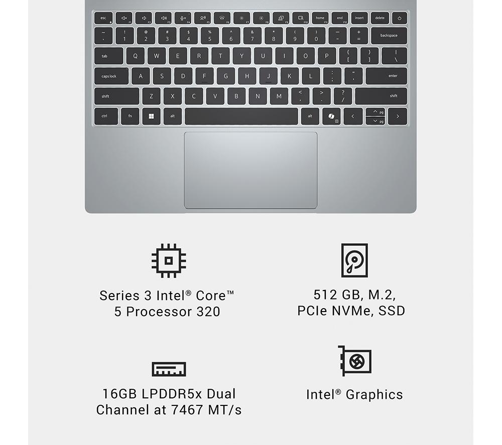 DELL XPS 13 DX13260 13.4" Laptop - Intel&reg; Core&trade; 5, 512 GB SSD, Silver image number 15 of 20