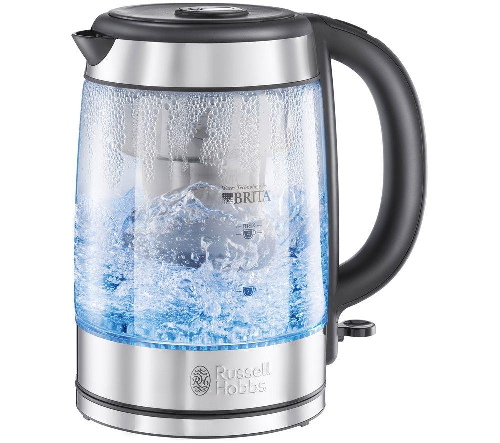 RUSSELL HOBBS Brita Purity 20760-10 Glass Jug Kettle - Clear