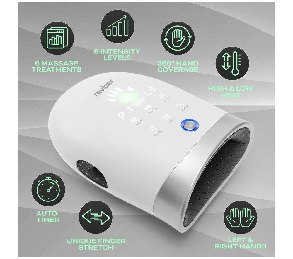 REVIBER RV-HDMS Hand Spa Massager - White & Silver image number 3 of 5