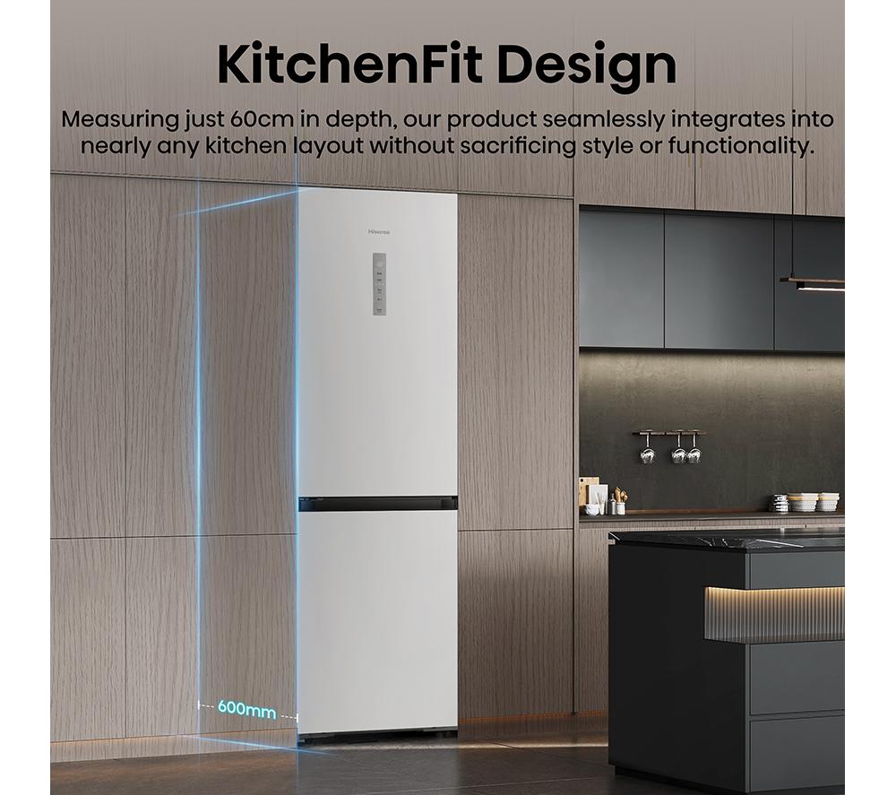 HISENSE KitchenFit RB3K330SEWE Smart 60/40 Fridge Freezer - White image number 8 of 21
