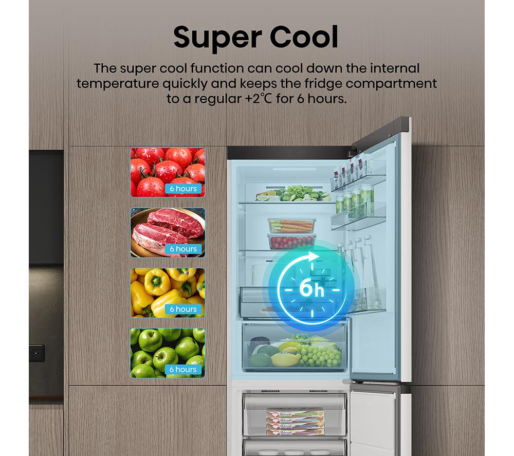 HISENSE KitchenFit RB3K330SEWE Smart 60/40 Fridge Freezer - White image number 17 of 21