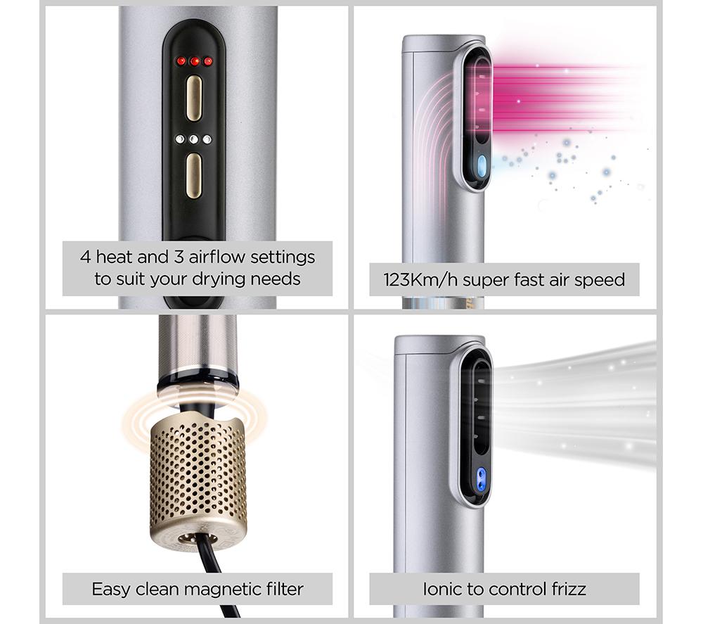BABYLISS Air Wand Limited Edition Dryer, Styler & Straightener Beauty Set - Silver image number 3 of 10