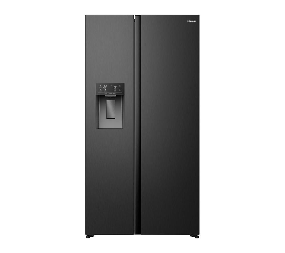HISENSE PureFlat RS5P528STFE American-Style Smart Fridge Freezer - Black Stainless Steel