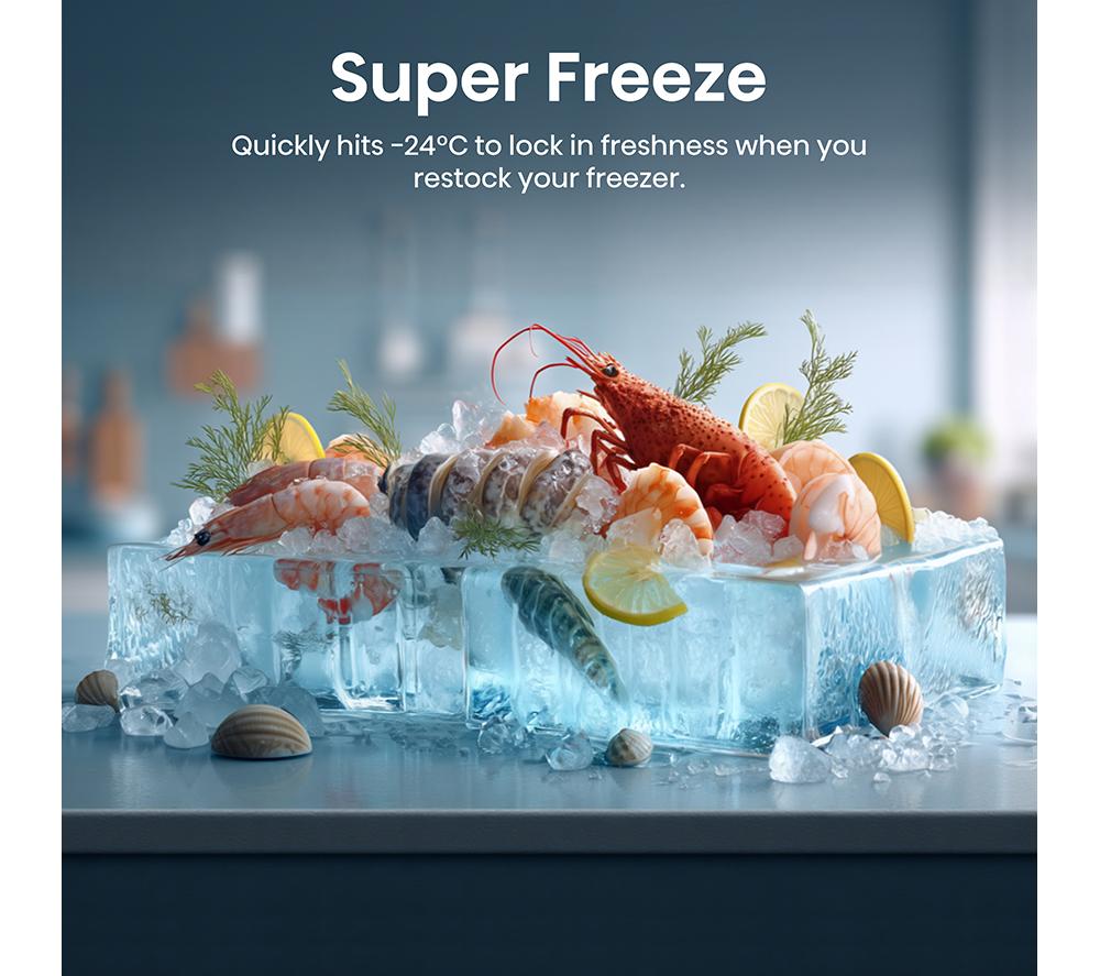 HISENSE PureFlat RS5P528STFE American-Style Smart Fridge Freezer - Black Stainless Steel image number 16 of 19