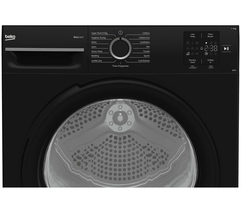 BEKO b100 BM3T3822NNB 8kg Heat Pump Tumble Dryer - Black image number 5 of 11