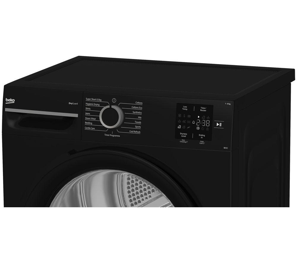 BEKO b100 BM3T3822NNB 8kg Heat Pump Tumble Dryer - Black image number 6 of 11