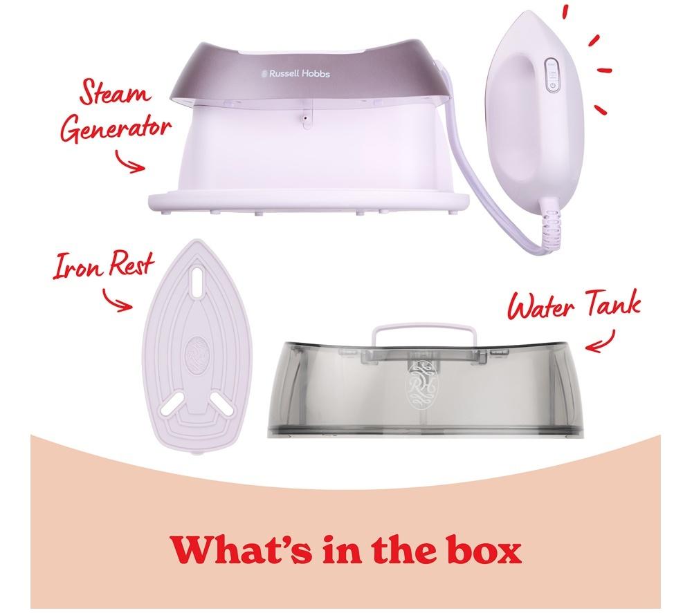 RUSSELL HOBBS Fabric Luxe Steam Iron - Lilac image number 4 of 5