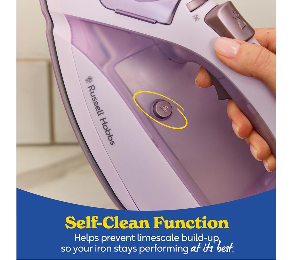 RUSSELL HOBBS Fabric Luxe Steam Iron - Lilac image number 2 of 7