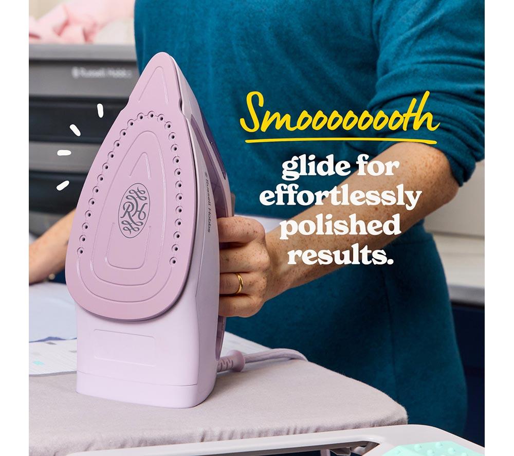 RUSSELL HOBBS Fabric Luxe Steam Iron - Lilac image number 3 of 7
