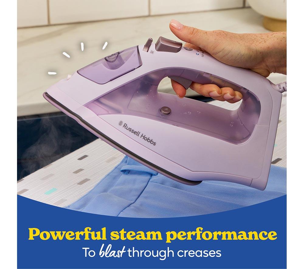 RUSSELL HOBBS Fabric Luxe Steam Iron - Lilac image number 4 of 7