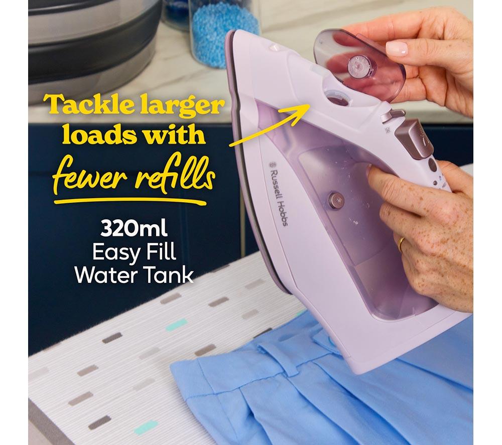 RUSSELL HOBBS Fabric Luxe Steam Iron - Lilac image number 5 of 7