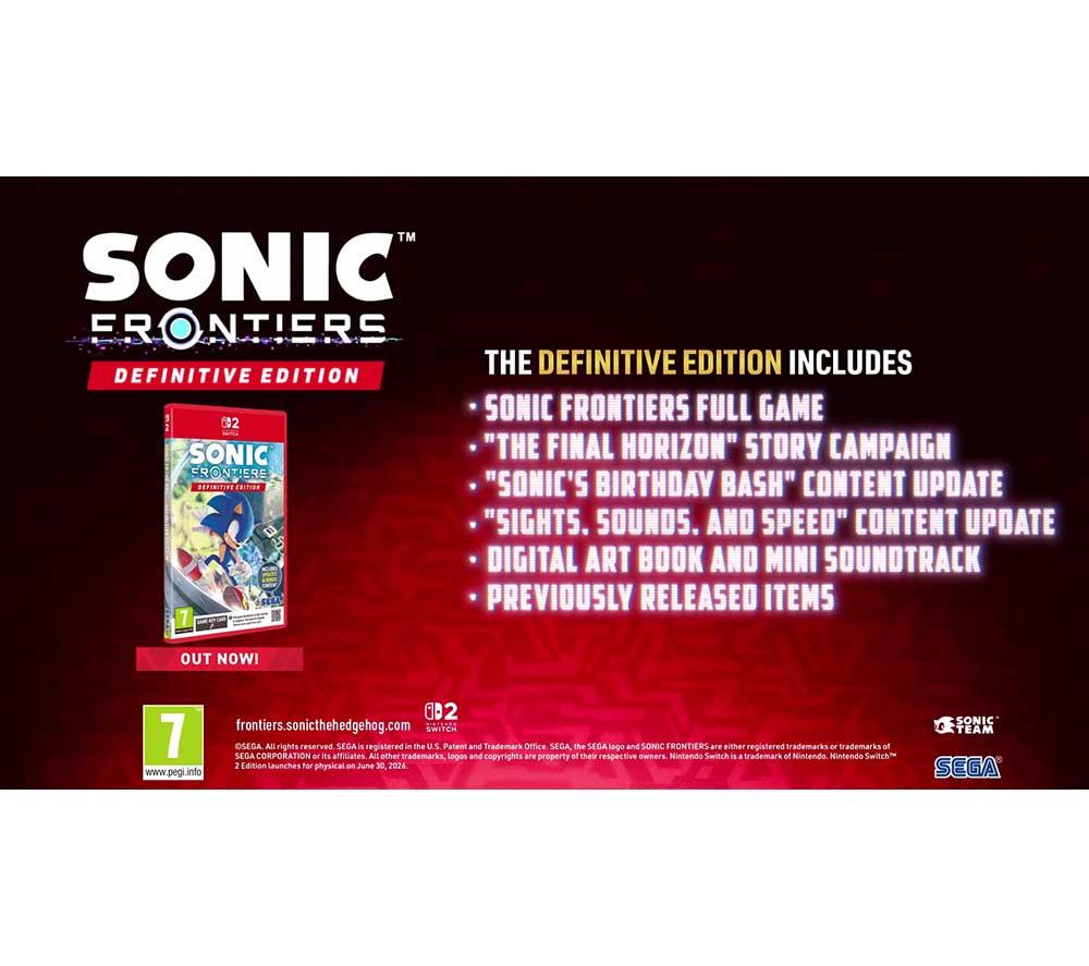 NINTENDO SWITCH 2 Sonic Frontiers: Definitive Edition image number 7 of 7