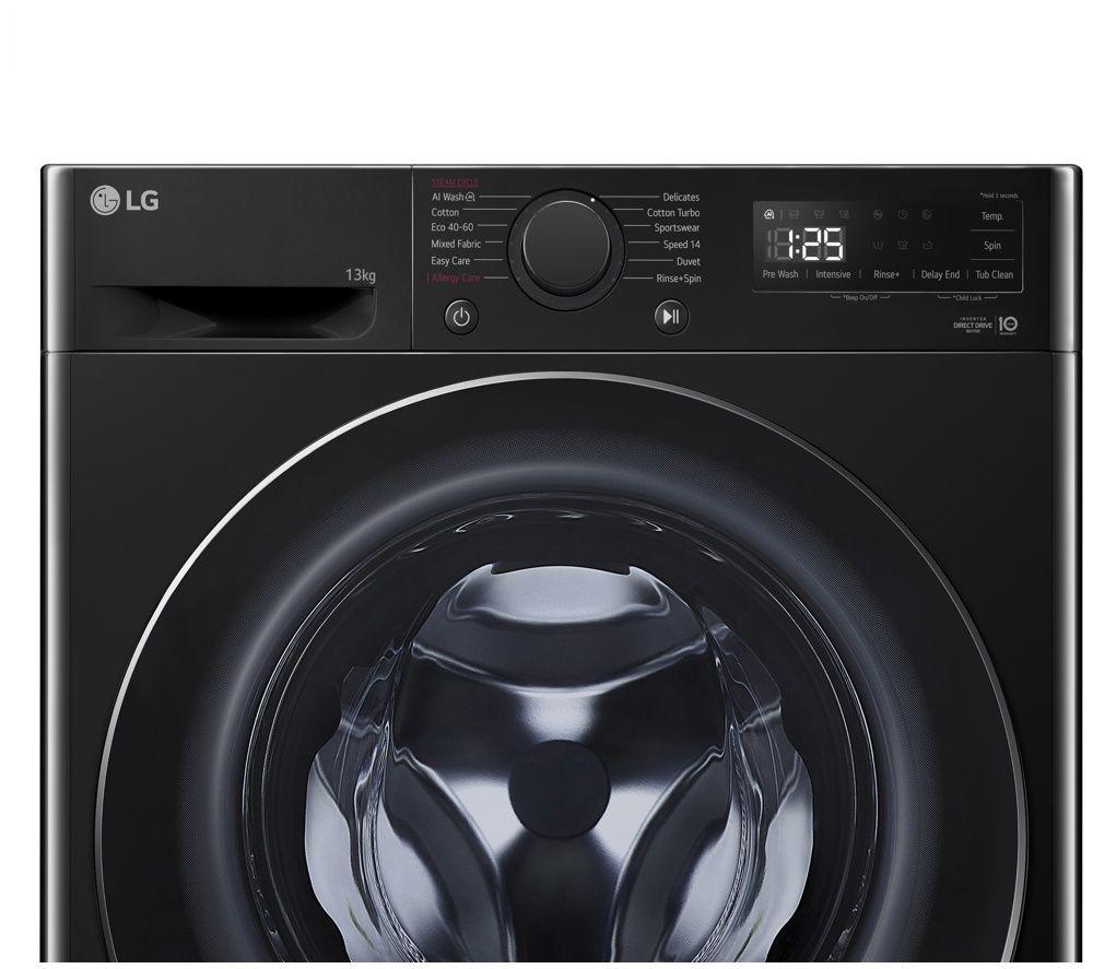 LG Series 4 AI Direct Drive F4Y513NCLN1 13 kg 1400 Spin Washing Machine - Onyx Black image number 3 of 5