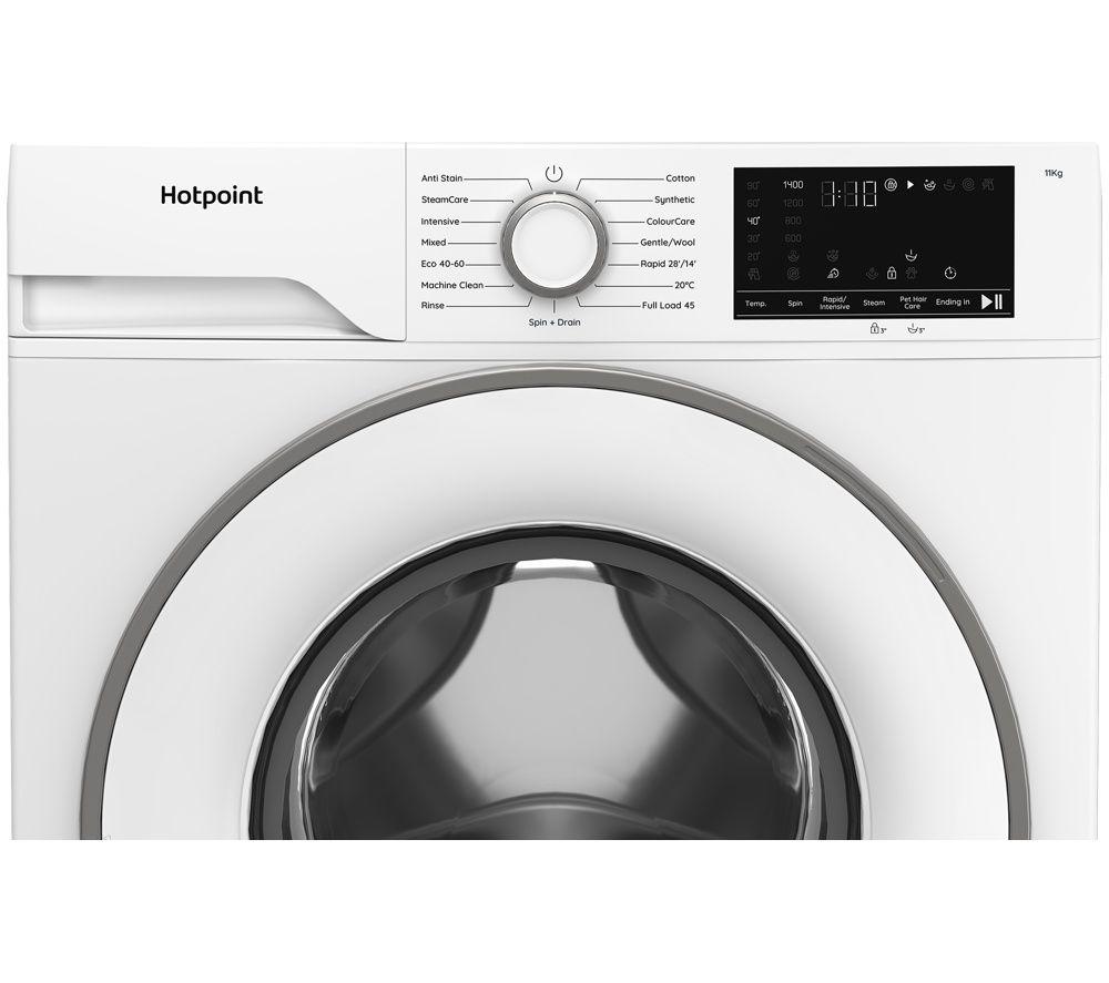 HOTPOINT Anti Stain HB113 UK 11 kg 1400 Spin Washing Machine - White image number 3 of 12
