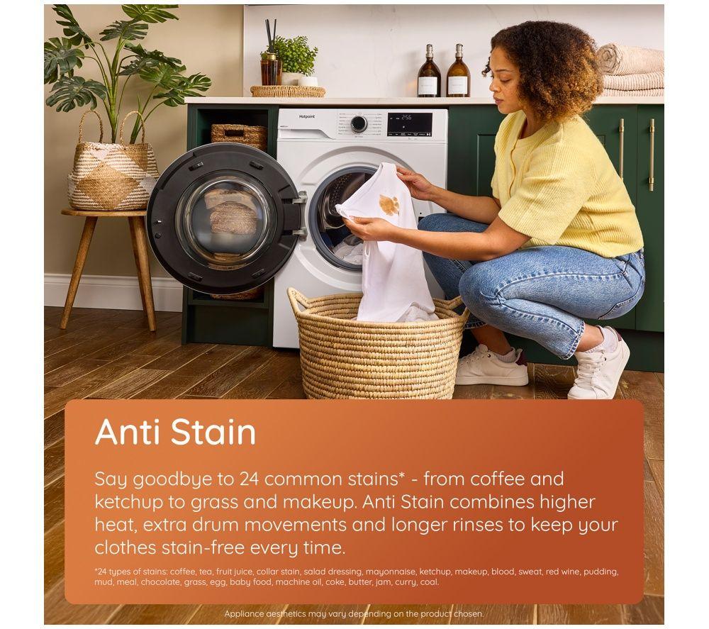 HOTPOINT Anti Stain HB113 UK 11 kg 1400 Spin Washing Machine - White image number 5 of 12