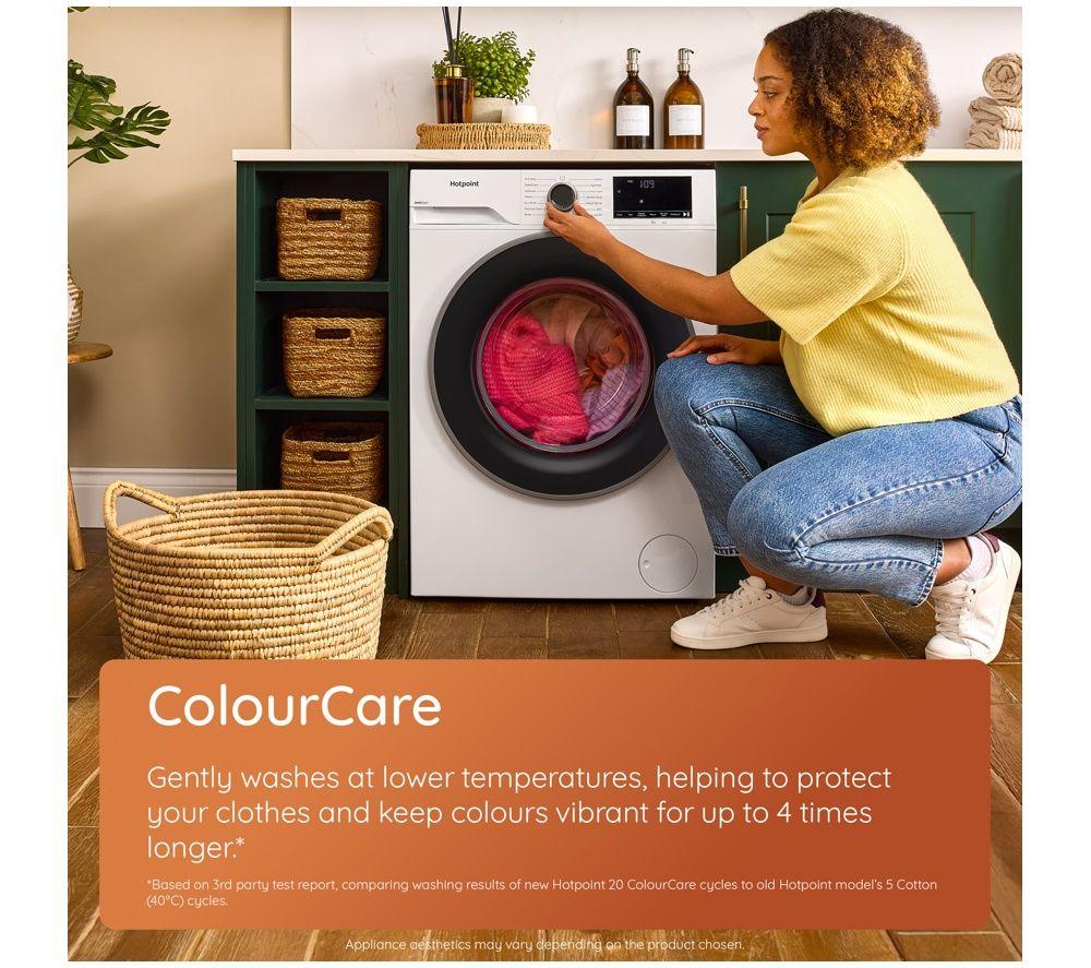 HOTPOINT Anti Stain HB113 UK 11 kg 1400 Spin Washing Machine - White image number 6 of 12