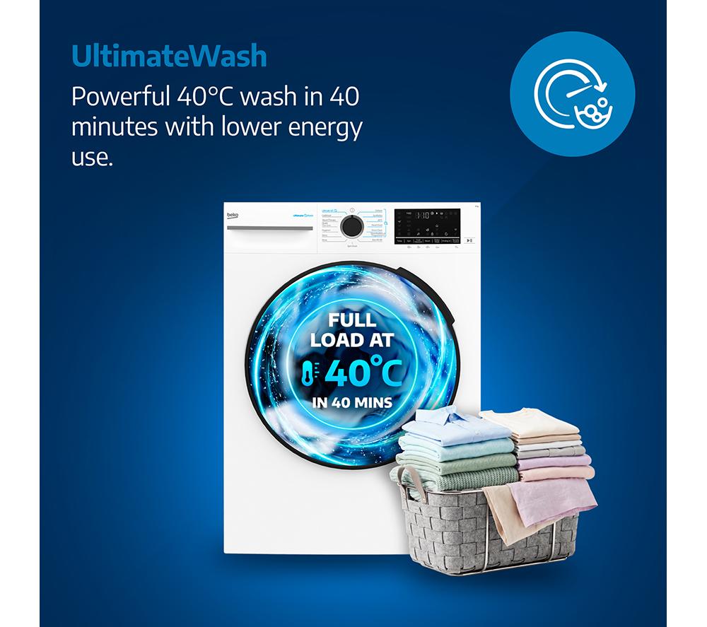 BEKO UltimateWash b500 Pro BM5WT6943TW 9 kg 1400 Spin Washing Machine - White image number 13 of 13