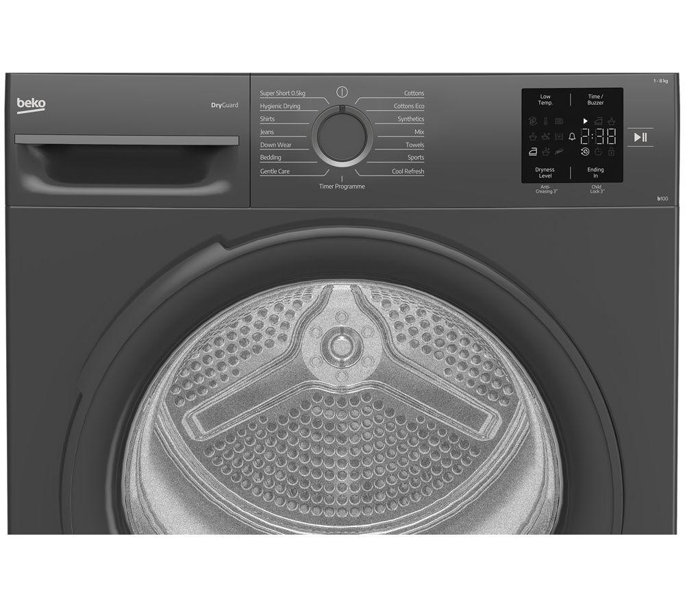 BEKO b100 BM3T3822NNA 8kg Heat Pump Tumble Dryer - Anthracite image number 5 of 8
