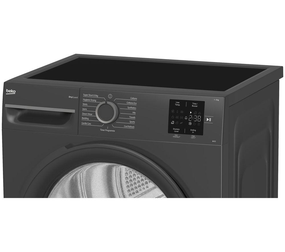 BEKO b100 BM3T3822NNA 8kg Heat Pump Tumble Dryer - Anthracite image number 6 of 8